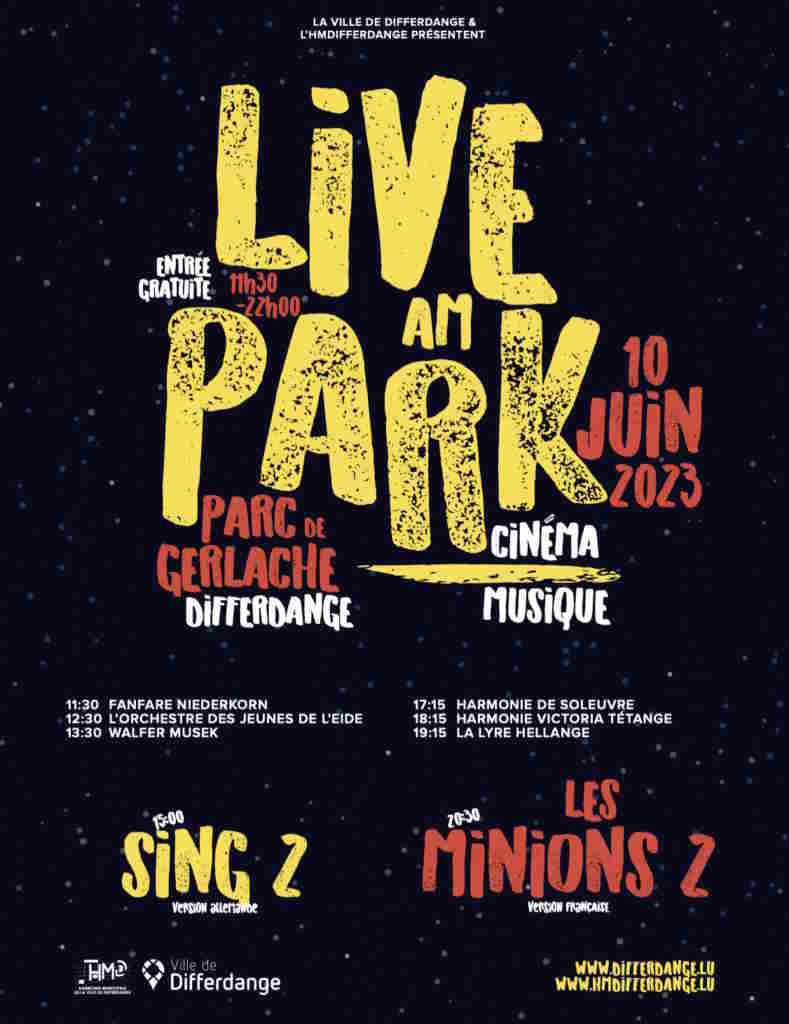 Flyer Concert Live am Park 2023